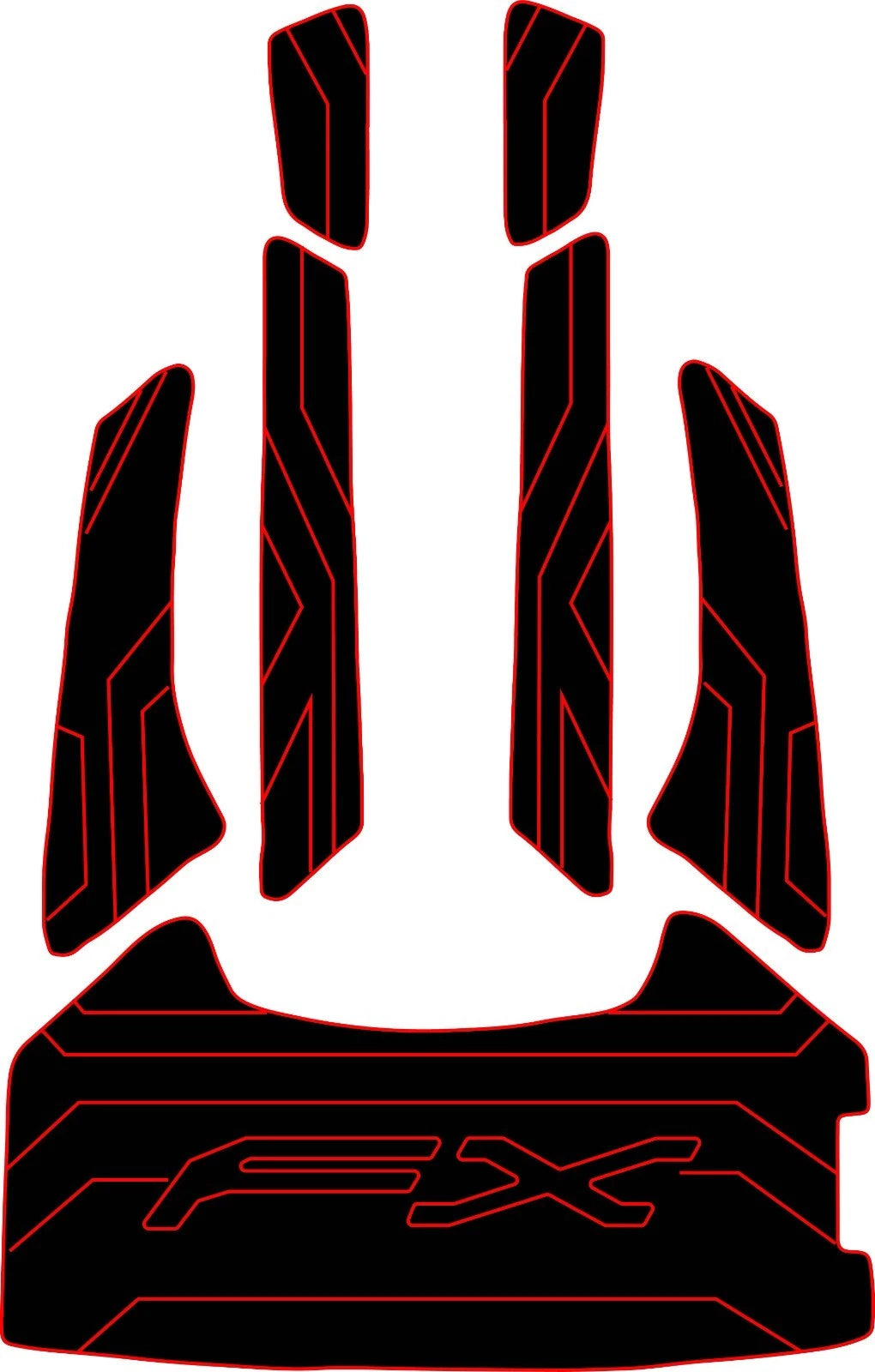 Traction Pad Set for Yamaha FX HO (2014–2019) - Self-Adhesive Non-Slip Mats