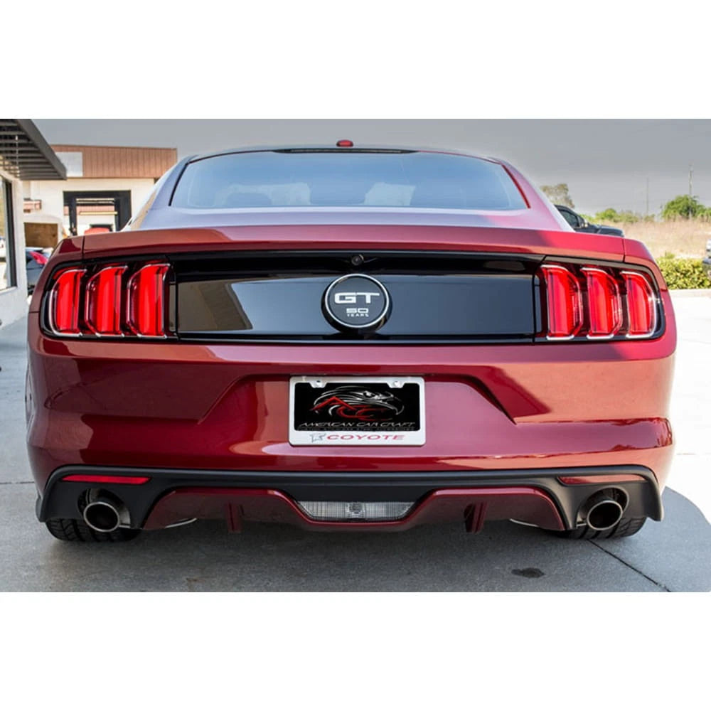 Stainless License Plate Frame with White Carbon Fiber Inlay for 2015-2016 Ford Mustang