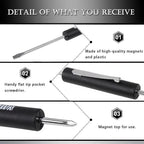 10x Black Mini Pocket Screwdriver Set with Magnet and Clip