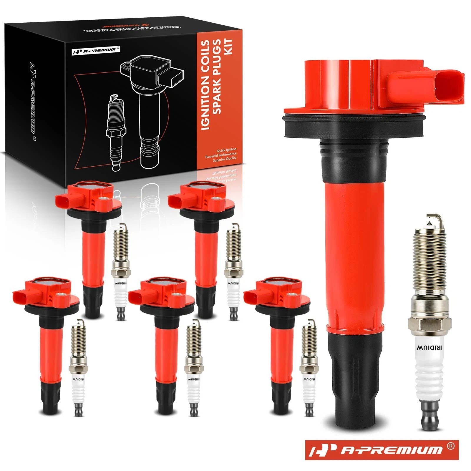 Set of 6 Ignition Coils & Iridium Platinum Spark Plugs for Ford F-150 