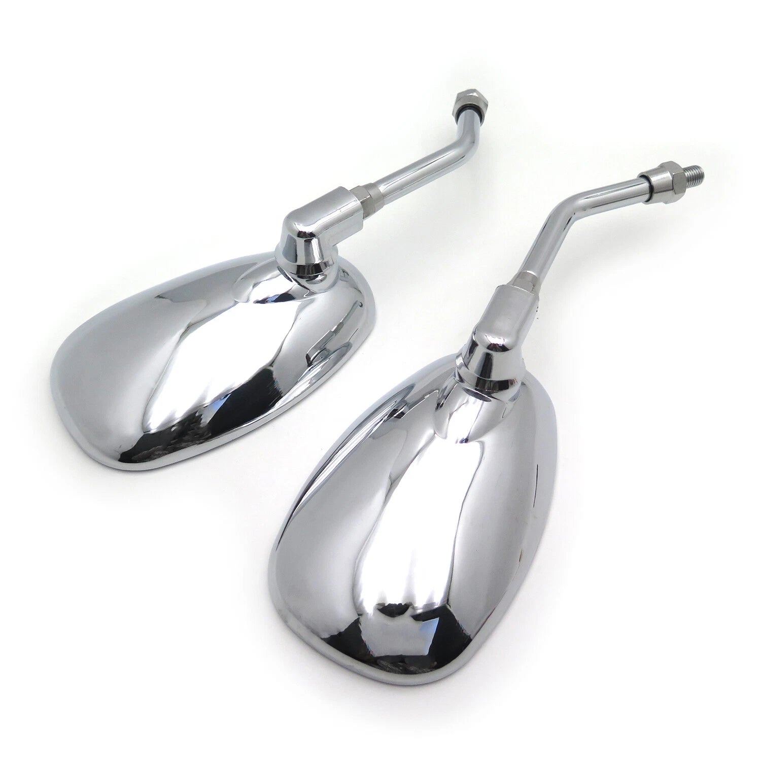 Chrome Motorcycle Racing Mirrors 10mm for Yamaha V Star 1100 (2000)