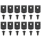 Set of 12 Rocker Molding Clips & Screws for GM Nova Impala (1962–1972)