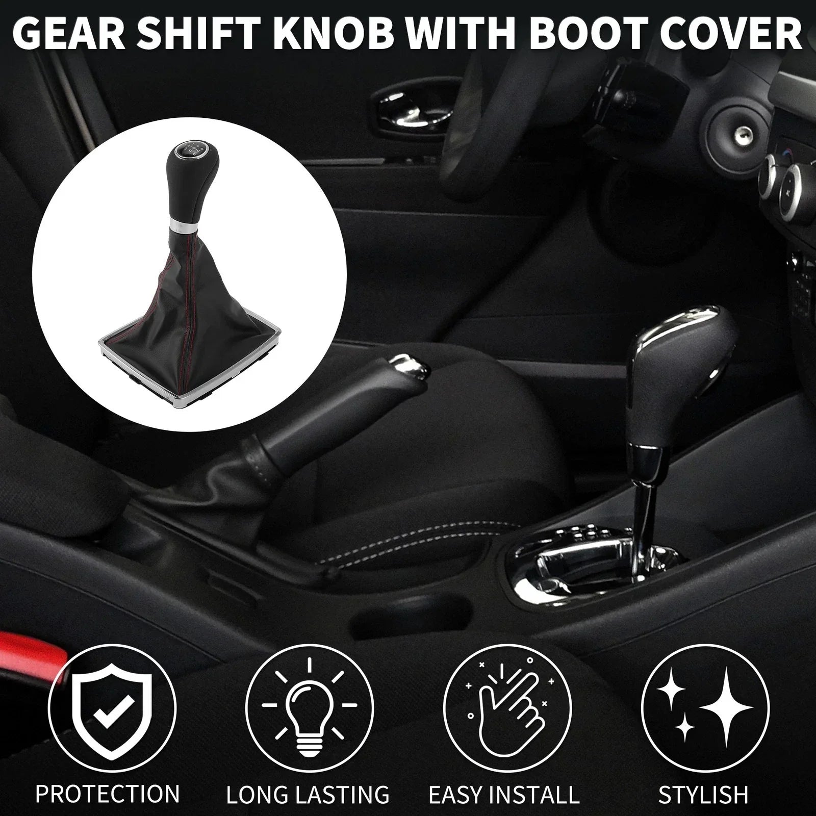 6 Speed Manual Gear Shifter Knob & Cover for Mercedes-Benz C-Class (2001-2007)