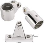 10Pcs Bimini Top Fittings for Boat Deck (Fits 1" Stainless Steel Jaw Slide)