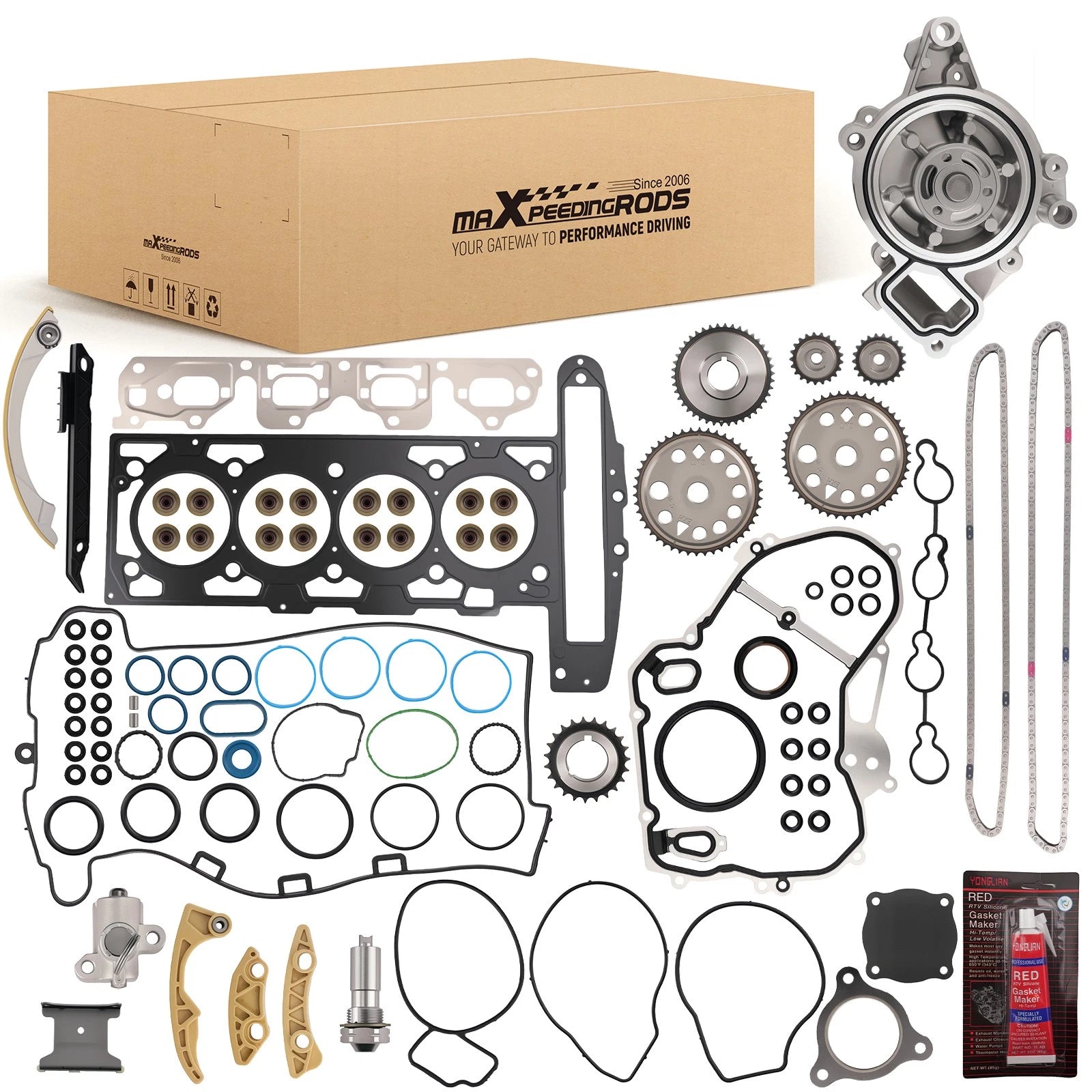 Complete Engine Kit Water Pump for Chevy Cobalt/HHR 2.2L (2007–2008) CS26223-1