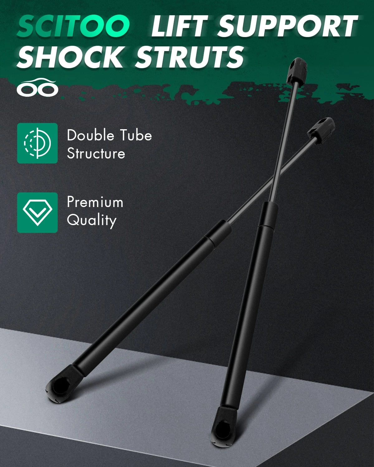 2 Trunk Lift Supports for Chevrolet Camaro Convertible (1993–2002)