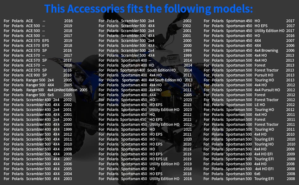Front Strut Shocks Absorber Kit for Polaris Ranger 500 XP 700 (2005-2009)