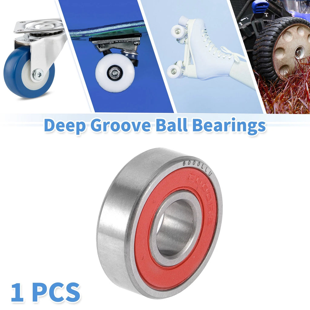 1 Pc 6000LLU Deep Groove Ball Bearing for Scooter Skateboard Wheel (N/A)