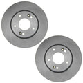 Set of 2 Front Coated Disc Brake Rotors for Hyundai Elantra, Kia Soul