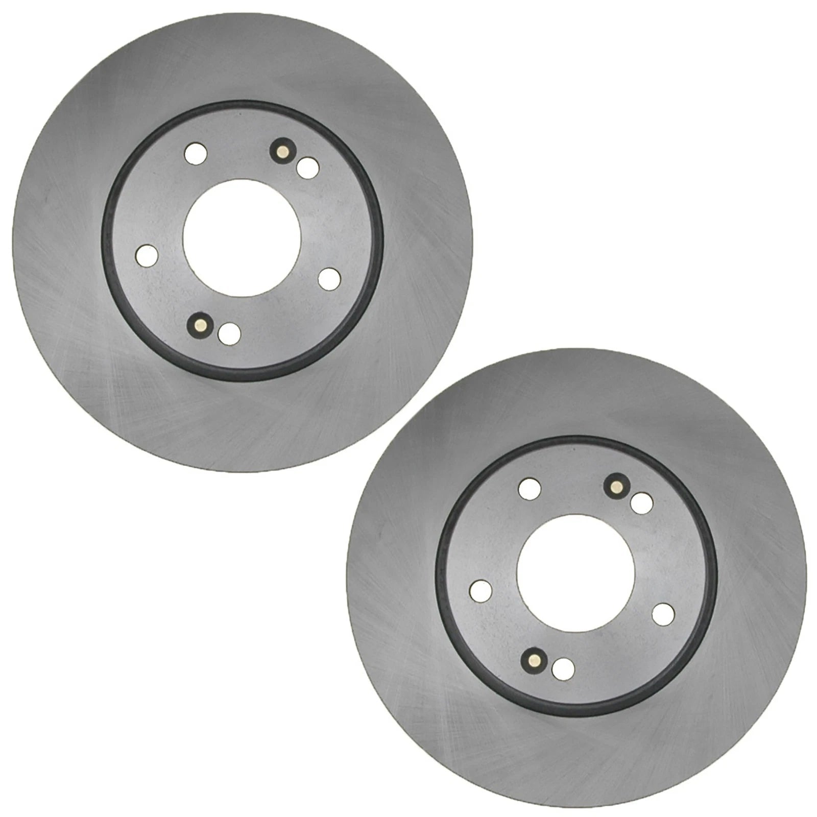 Set of 2 Front Coated Disc Brake Rotors for Hyundai Elantra, Kia Soul