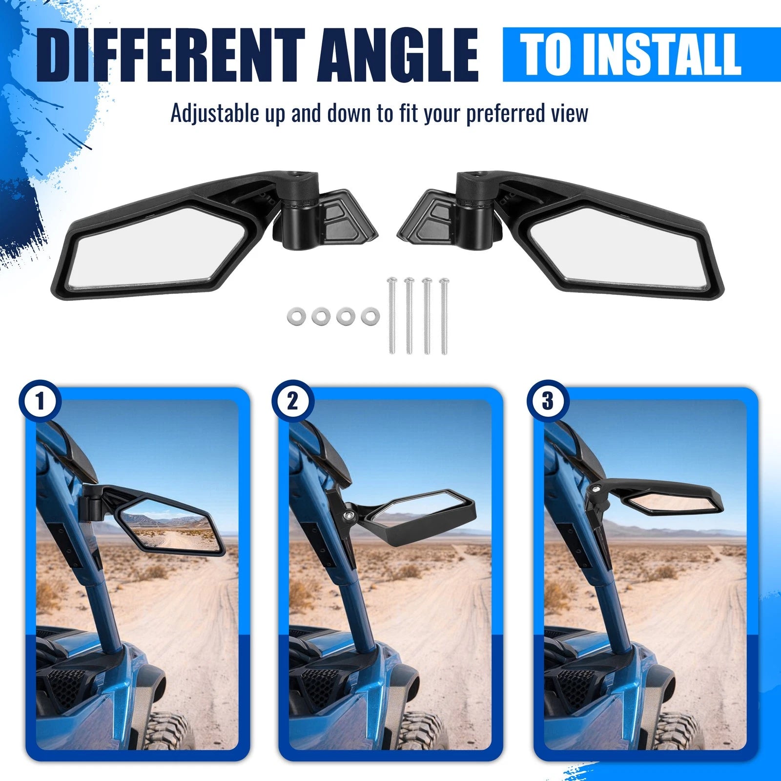 Rear View Side Mirror for Can Am Maverick X3 MAX R (2017–2023) Racing Style