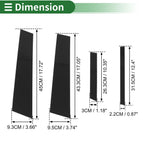 8 x Door Pillar Window Trim for BMW X4 Black (2014-2018)