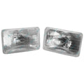 2 x Sealed Beams 6" x 4" Square 3 Pin 40/60W 12Volt for Landcruiser 80 Series