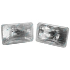 2 x Sealed Beams 6" x 4" Square 3 Pin 40/60W 12Volt for Landcruiser 80 Series
