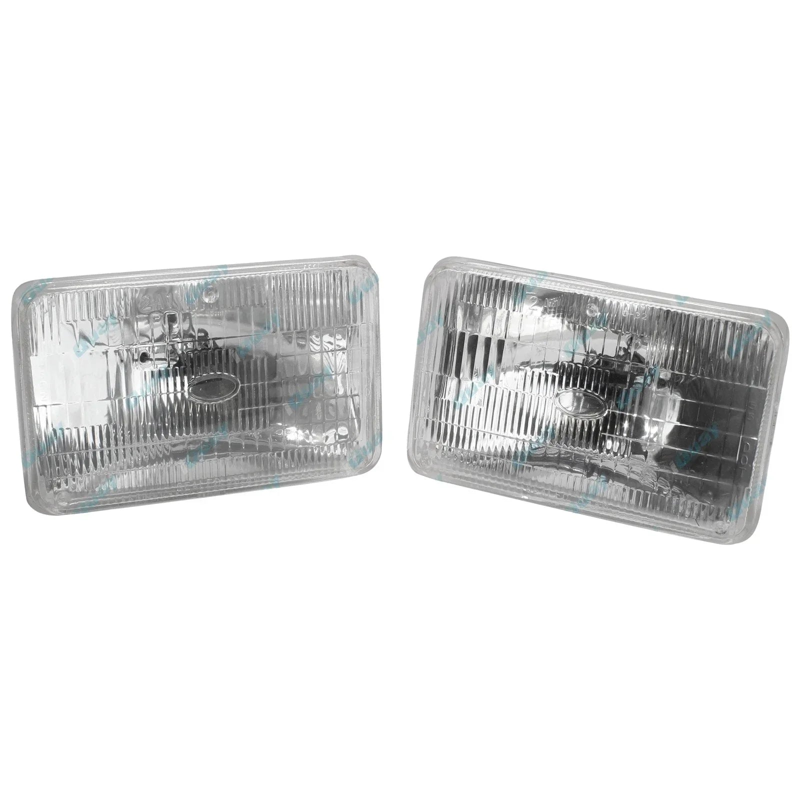 2 x Sealed Beams 6" x 4" Square 3 Pin 40/60W 12Volt for Landcruiser 80 Series