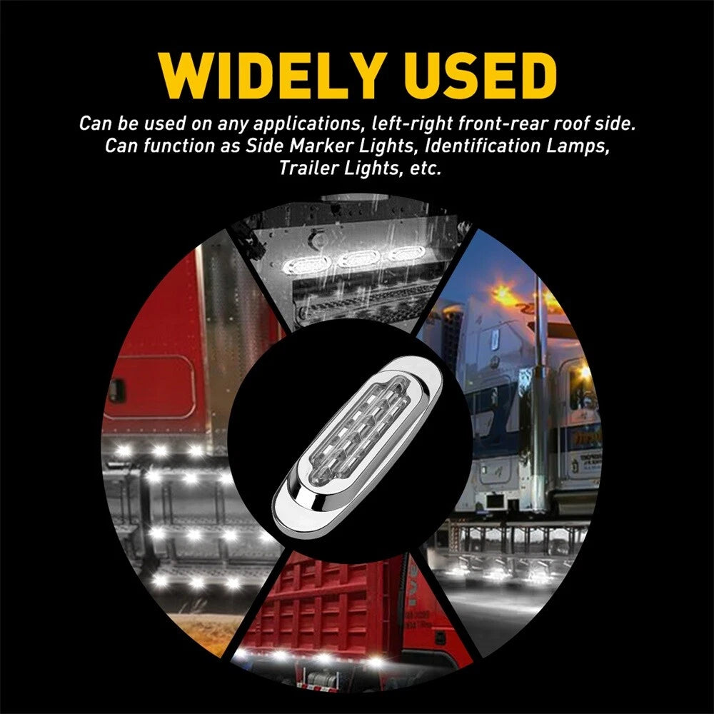 LED Side Marker Clearance Lights for Car Truck Trailer RV (Waterproof)