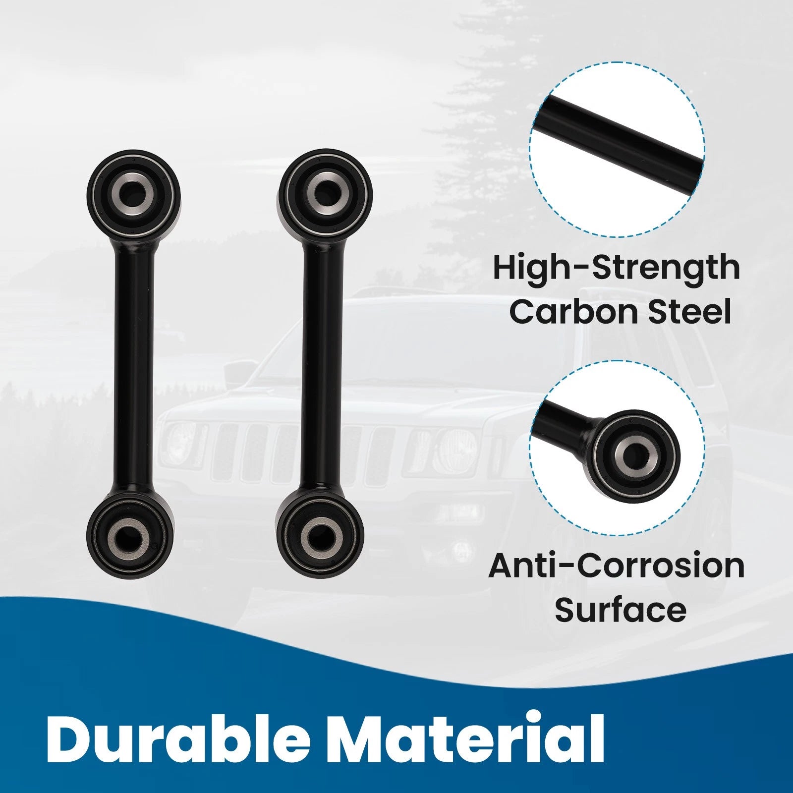 2x Rear Lower Control Arm Lateral Link for Dodge Caliber Jeep Compass Patriot (2007–2017)
