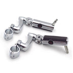 Chrome Gear Skull Arched Footpeg Mount Kit for Engine Guard 1.25" (Fits Various)
