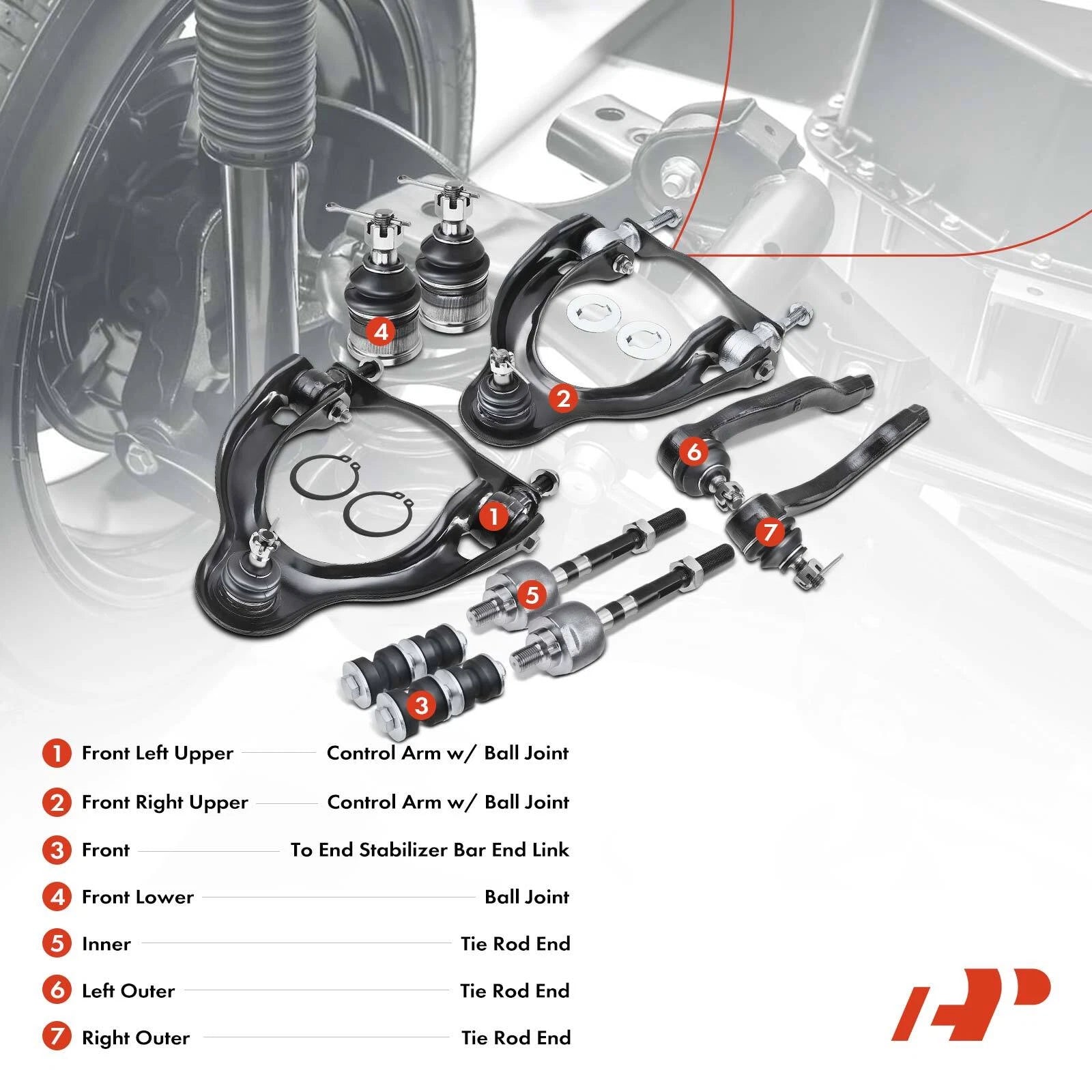10x Front Control Arm Ball Joint Sway Bar Link for Honda Civic (1992–1995)