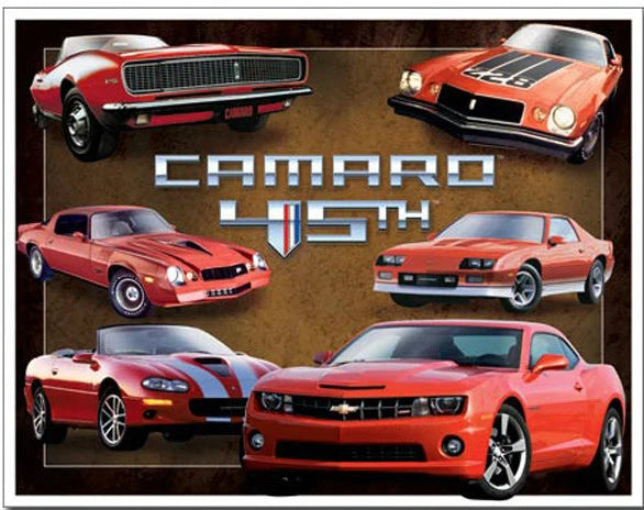 Chevrolet Camaro Vintage Replica Tin Metal Sign GM Bowtie SS 429 1782