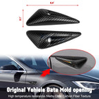 Matte Carbon Look Side Camera Trim Cover for Tesla Model 3 (2024-2024)