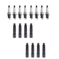 Set of 8 Denso Double Platinum Spark Plugs & NGK Ignition Coil Boot Kit for W140 S420 S500 (1992–1999)