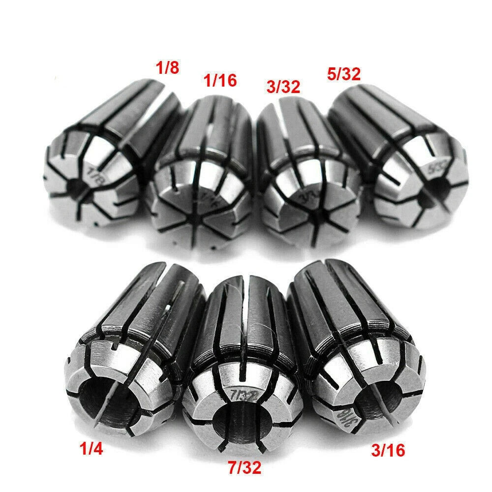 7PC ER11 Spring Collet Kit for CNC Milling Lathe Engraving Machine