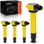 Set of 4 Yellow Ignition Coils for Mitsubishi Outlander (2008–2013)