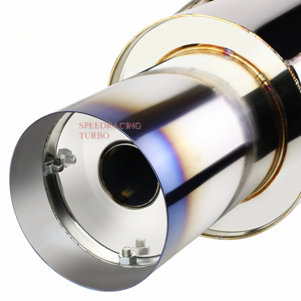 4" Round Burnt Muffler Tip for Honda Civic (2006–2011) T-304 Racing Catback