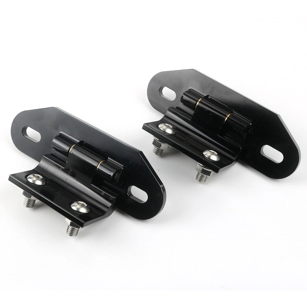 Billet Aluminum Rear Hatch Hinges Black Pair for Camaro/Firebird (1982–1992)
