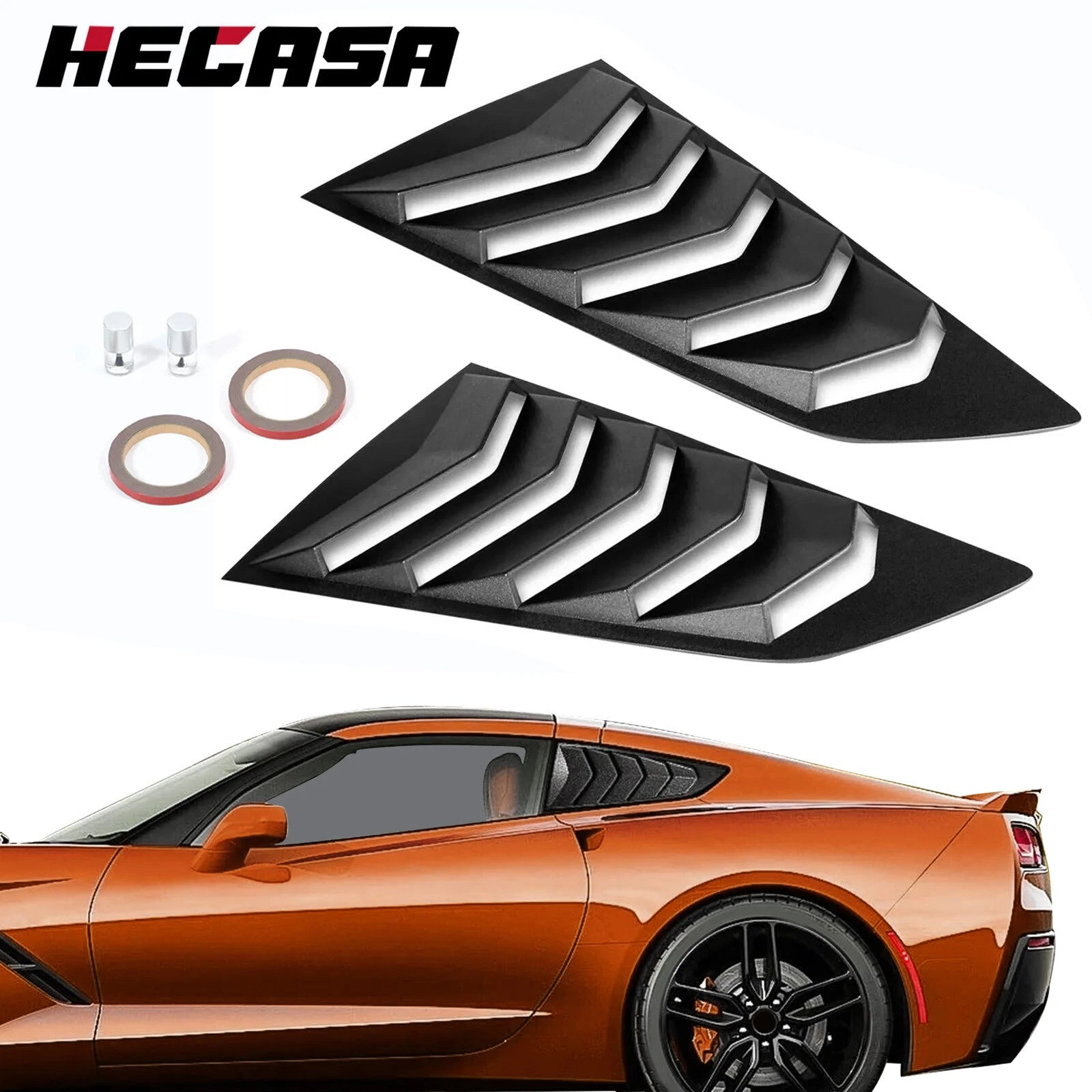 Side Window Louver Cover Sun Shade for Corvette C7 (2014–2019)