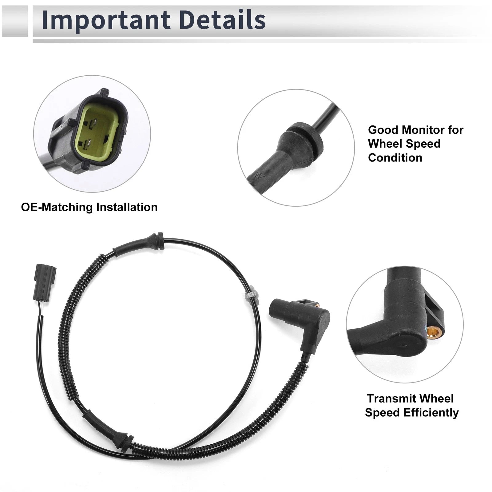 ABS Wheel Speed Sensor for KIA RIO (2001–2002) No. 0K31L4373XE/0K31L4373XD