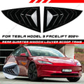 Rear Side Window Glass Louvers Cover Trims for Tesla Model 3 (2024–2025)