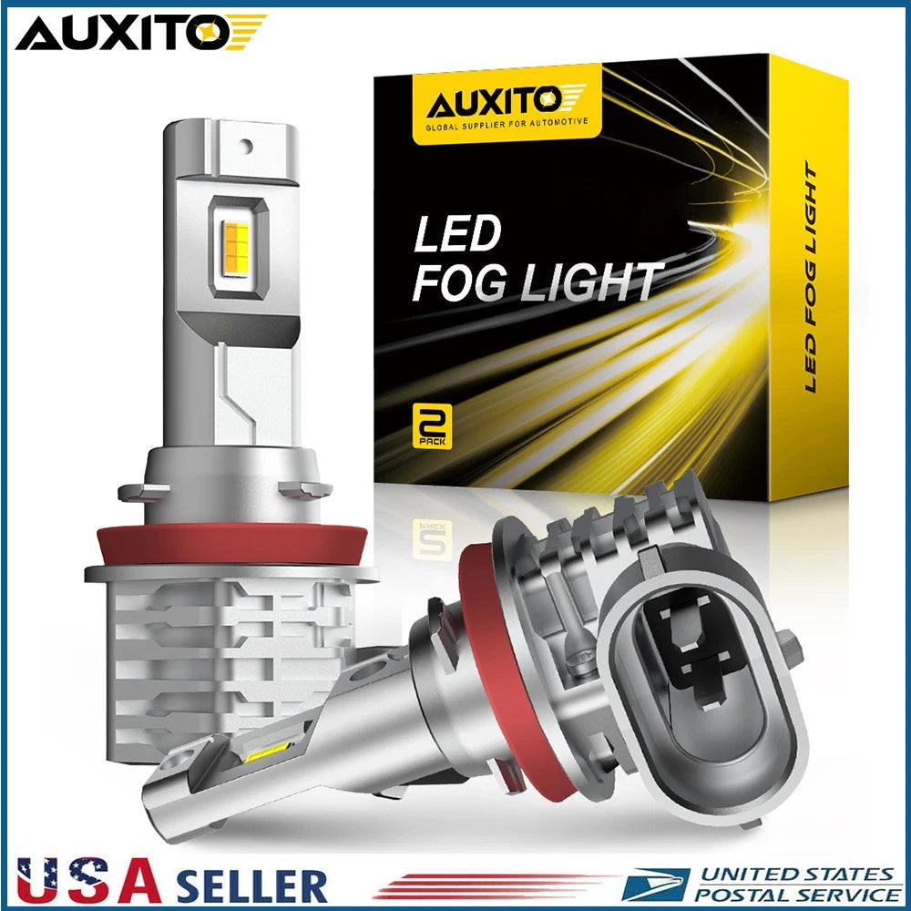 2X H11 H8 H9 LED Fog Light Bulbs Dual Color 6K White + 3K Yellow