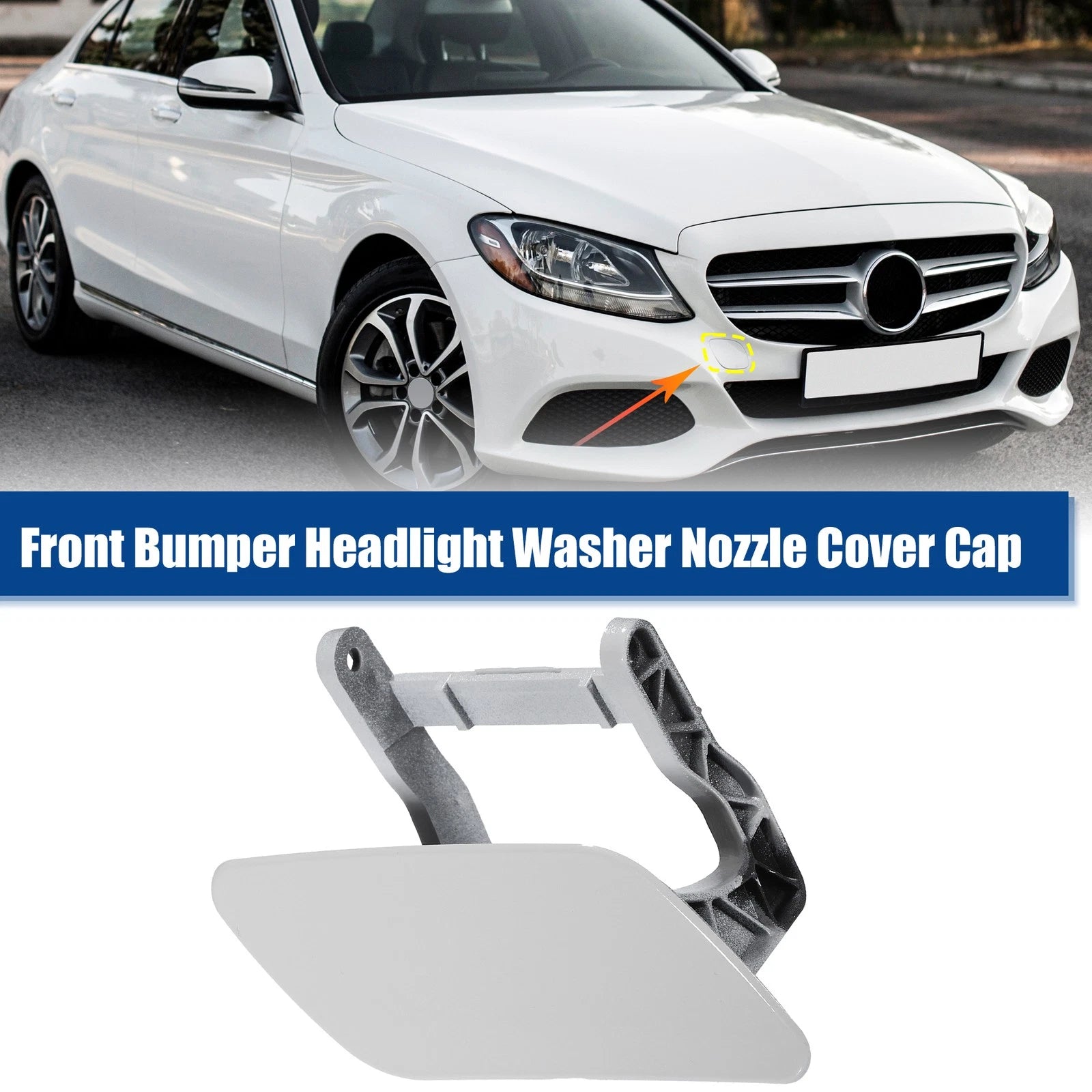 Bumper Headlight Washer Cover for Mercedes ML (2012–2015) - White