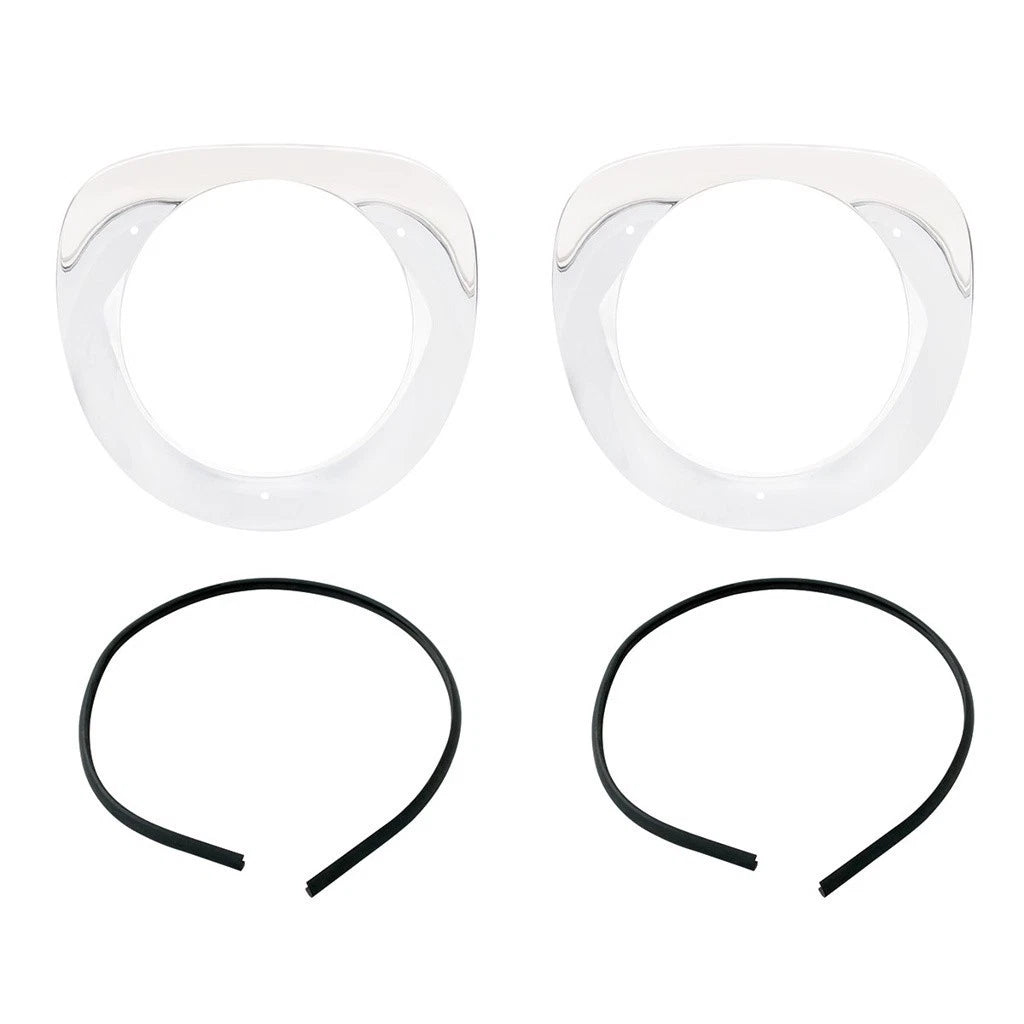 Headlight Bezels Chrome With Seals Pair for 1955-1957 Chevy Truck