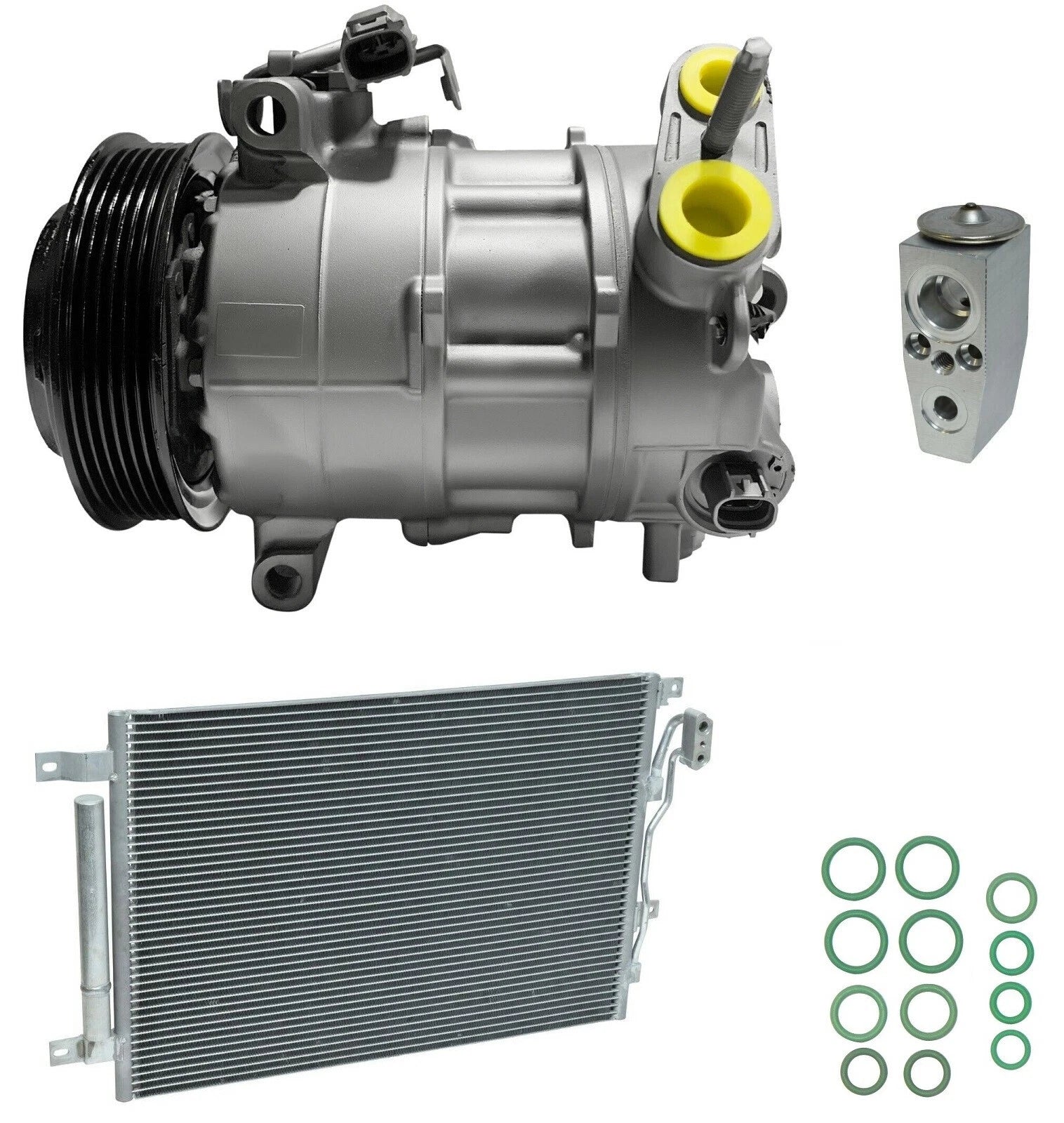 AC Compressor Kit With Condenser for Dodge Dart 2.0L (2013–2016)