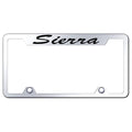 Script on Mirrored Truck License Plate Frame -Officially Licensed for GMC Sierra