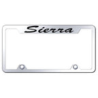 Script on Mirrored Truck License Plate Frame -Officially Licensed for GMC Sierra