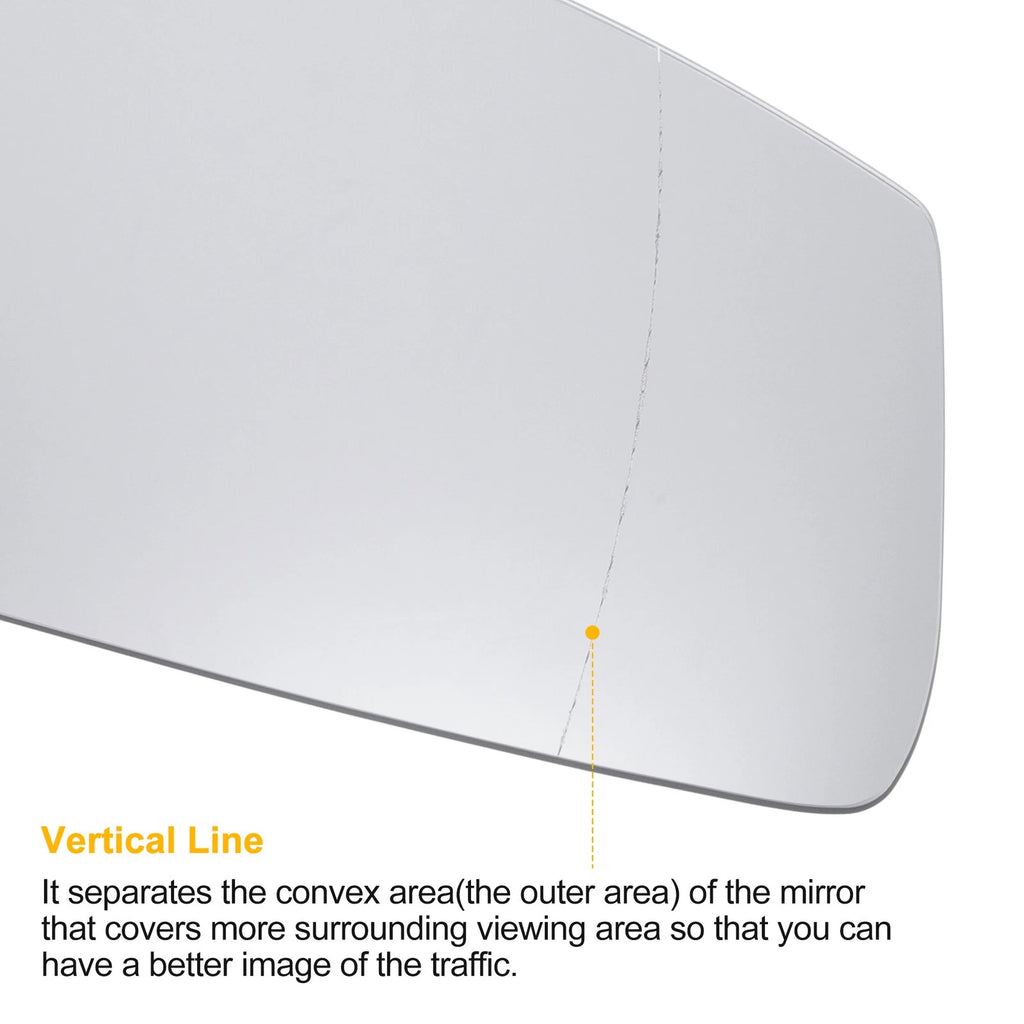 Right Side Heated White Mirror Glass for BMW 1 Series F20 F21 (2011–2019)