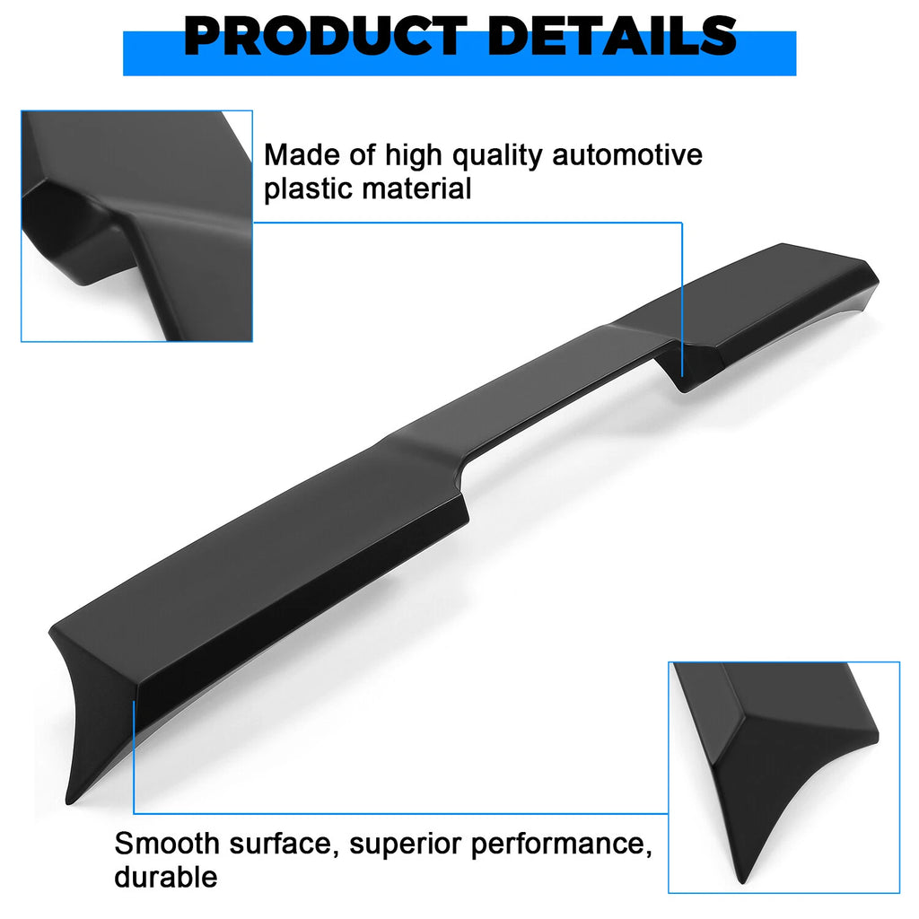 Rear Cab Spoiler Wing for Toyota Tundra (2014–2021) - Black Plastic