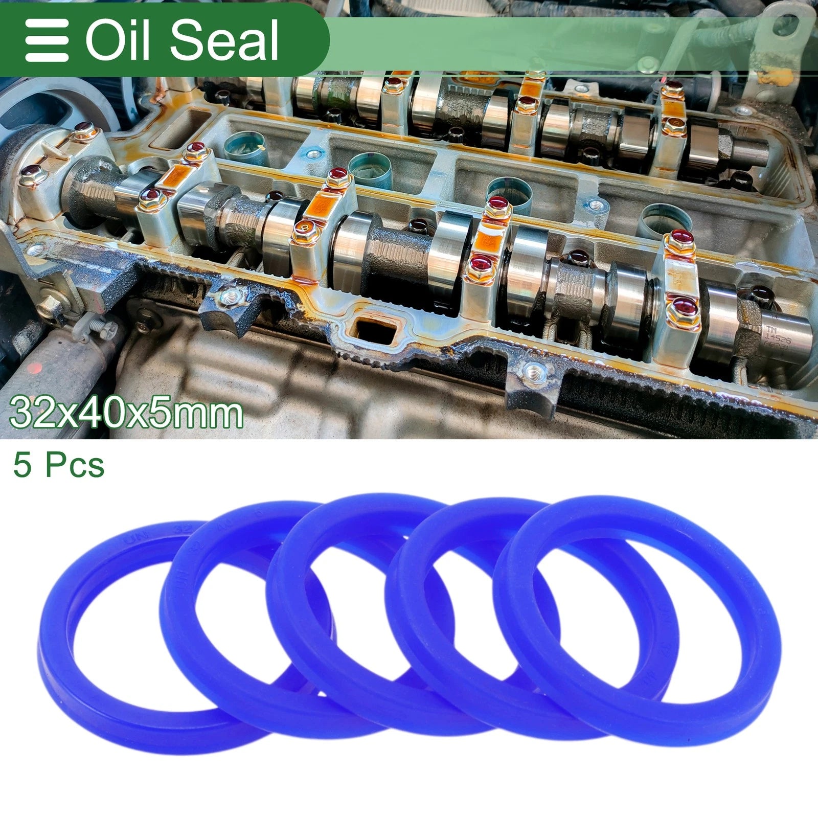 Set of 5 Oil Seal Rotary Shaft Seal 32x40x5mm High Pressure Blue