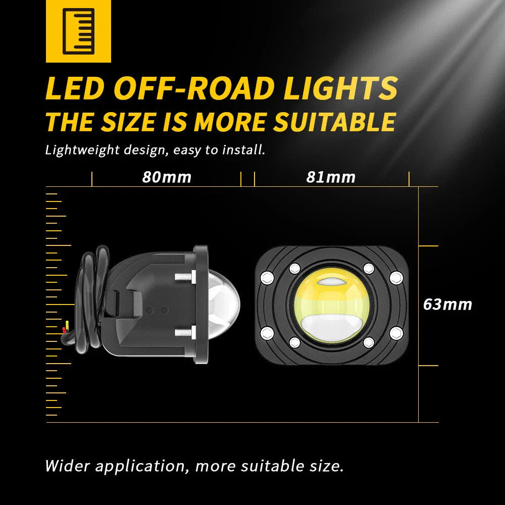 3" LED Working Light Flush Mount Fog Lamp for Car Truck Universal