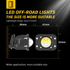 3" LED Working Light Flush Mount Fog Lamp for Car Truck Universal