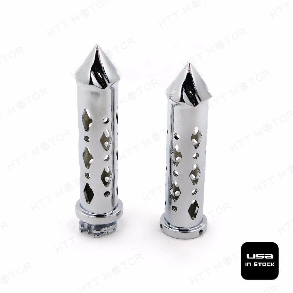 Chrome Spike Hand Grip for Harley XL Sportster Road King (25mm 1")