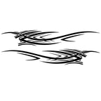 2X Flame Graphics Car Body Side Stickers for Universal Vehicles (94.4in)