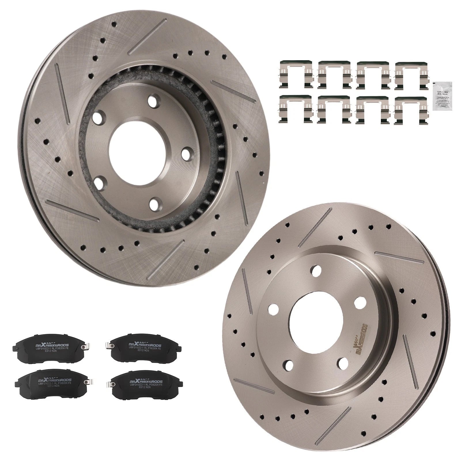Front Brake Rotors and Pads Kit for Nissan Sentra (2013–2017) 279.6mm