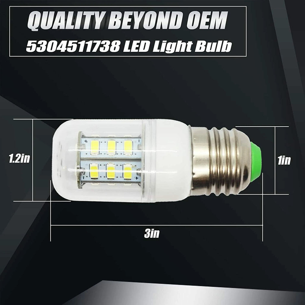 2X LED Light Bulb for Frigidaire (5304511738, PS12364857, AP6278388)
