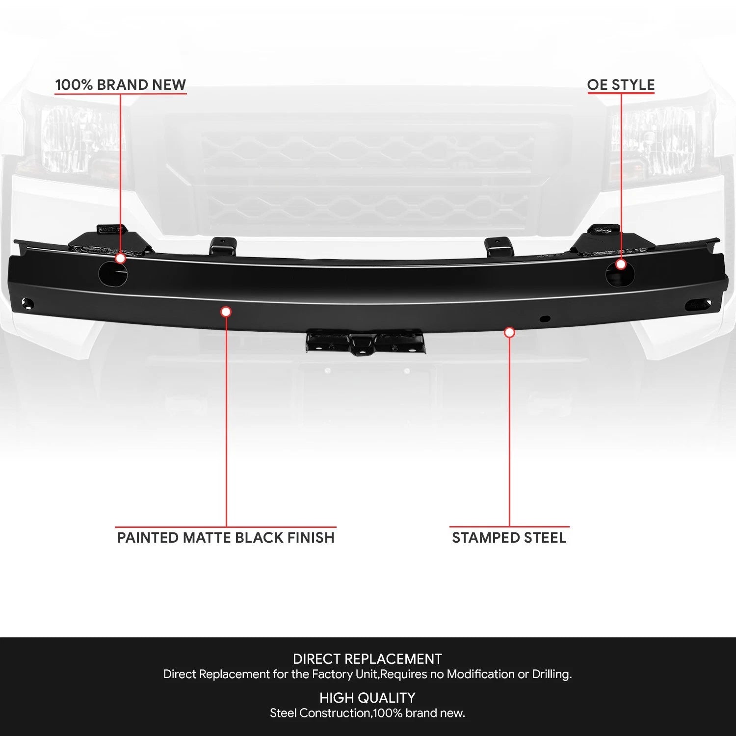 Rear Bumper Reinforcement for Nissan Frontier (2022–2025)