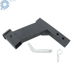 2 Inch Black Receiver Hitch Adapter for Trucks (10 Inch Rise Drop)